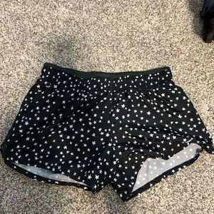 Nike brand star black and white shorts